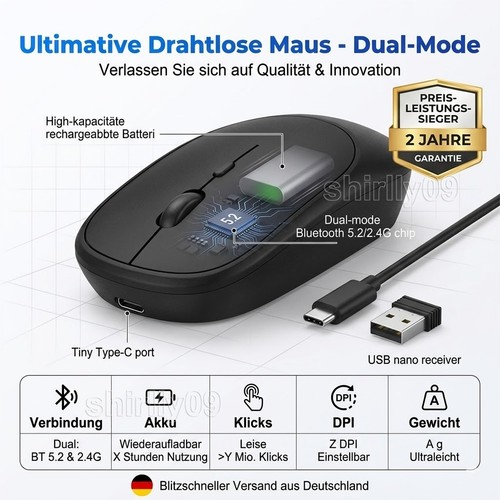 Maus wireless usb - wireless, kabellos