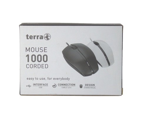 Terra mouse 1000 corded usb - mouse,